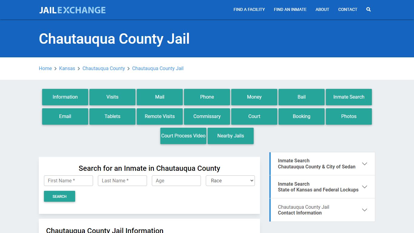 Chautauqua County Jail Roster Lookup, KS, Inmate Search